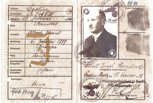 Jewish Identity Card: Albert Mamlock