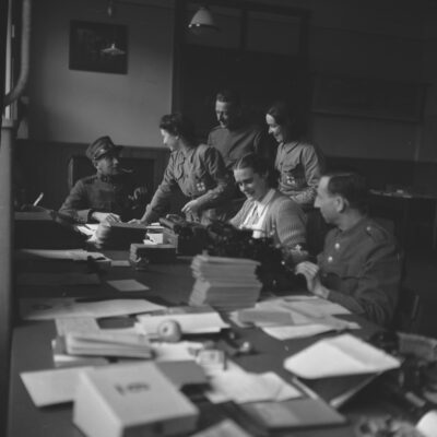 Registrierung im “Desinfektionslager” in St. Gallen.
StadtASG_PA_Scheiwiller_Walter_35